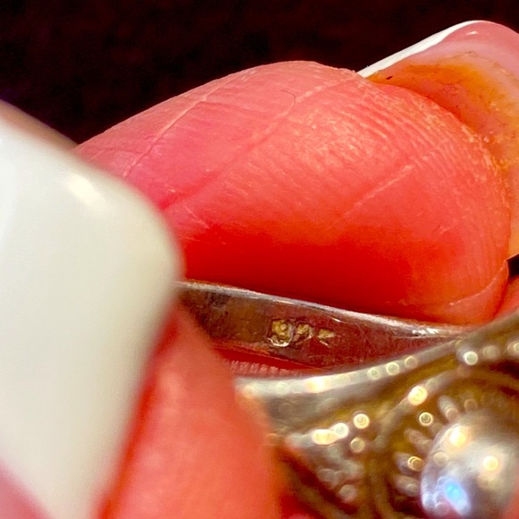 VINTAGE STERLING SILVER BLACK ONYX RING‼️ - Picture 5 of 10